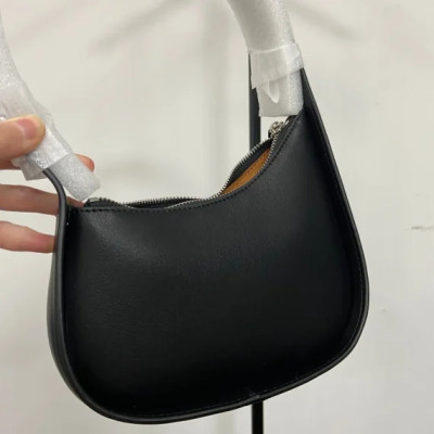 Niche Design Women Asymmetric Solid Color Underarm Bag Small Shoulder Bags Fashionable Versatile Ladies Zipper Leather Handbag