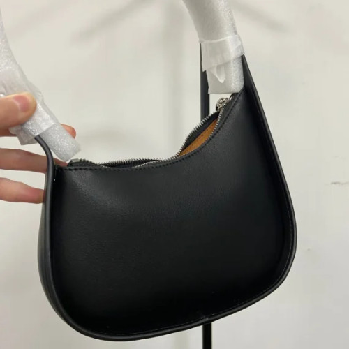 Niche Design Women Asymmetric Solid Color Underarm Bag Small Shoulder Bags Fashionable Versatile Ladies Zipper Leather Handbag