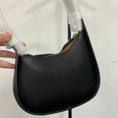 Niche Design Women Asymmetric Solid Color Underarm Bag Small Shoulder Bags Fashionable Versatile Ladies Zipper Leather Handbag
