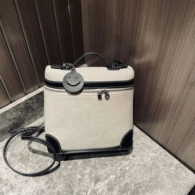 Women Color Patchwork Canvas Backpack Casual Large Capacity Zipper Backpack Leisure Vacation Travel Bag For Ladies 2023 New