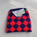 6 Colors Women Plaid Zipper Handbag Lady Underarm Shoulder Totes Bag Female Fashion Woven Knitted Bags