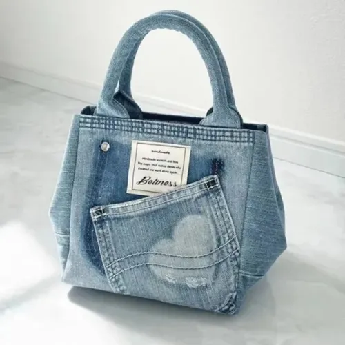 2023 New Women Fashion Soft Denim Shoulder Bag Fashion All-Match Handbags Ladies Crossbody Bag