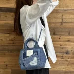 2023 New Women Fashion Soft Denim Shoulder Bag Fashion All-Match Handbags Ladies Crossbody Bag