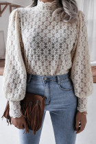 Fashion Casual Solid Mandarin Collar Tops