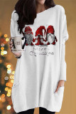 Casual Santa Claus Patchwork O Neck Long Sleeve Dresses