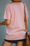 Fashion Street Print O Neck T-Shirts