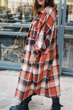 Fashion Plaid Pocket Buttons Shirt Collar Outerwear(5 Colors)