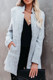Casual Solid Patchwork Mandarin Collar Outerwear(3 Colors)