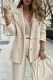 Sweet Elegant Solid Solid Color Turndown Collar Outerwear
