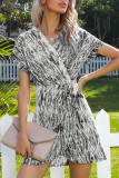 Fashion Street Tie Dye Frenulum V Neck Irregular Dresses