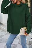 Fashion Casual Solid Patchwork Turtleneck Tops