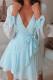 Blue chiffon dress