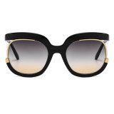 Casual Solid Patchwork Sunglasses