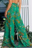 Casual Street Print Fold Loose High Waist Wide Leg Bottoms