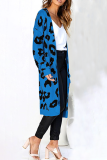 Casual Print Pocket Contrast Tops Sweater