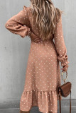 Fashion Street Print Split Joint V Neck A Line Dresses