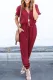Casual Street Solid Frenulum V Neck Jumpsuits