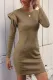 Fashion Elegant Solid Split Joint O Neck Wrapped Skirt Dresses