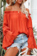 Street Solid Fold Off the Shoulder Tops