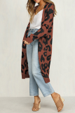 Casual Print Pocket Contrast Tops Sweater