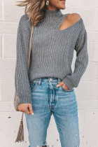 Fashion Casual Solid Turtleneck Tops