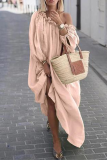 Elegant Solid Patchwork Stringy Selvedge Oblique Collar Irregular Dress Dresses(8 Colors)
