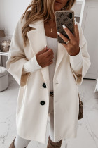 Fashion Casual Adult Solid Buttons Turn-back Collar Outerwear