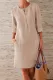 Fashion Casual Solid Split Joint O Neck A Line Dresses