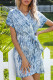 Fashion Street Tie Dye Frenulum V Neck Irregular Dresses