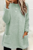 Casual Solid Pocket Solid Color O Neck T-Shirts
