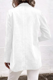 Casual Work Solid Buttons Turn-back Collar Outerwear(10 Colors)