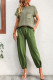 Casual Solid Without Belt O Neck Short Sleeve Two Pieces