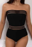 Vacation Solid Split Joint Swimwears