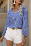 Casual Street Floral V Neck Tops