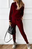 Casual Solid Solid Color Turtleneck Long Sleeve Two Pieces