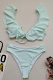 Fashion Vacation Patchwork Frenulum Swimwears