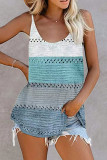 Fashion Casual Solid Split Joint V Neck Tops