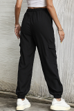 Casual Street Solid Split Joint Pocket Loose Solid Color Bottoms