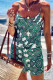 Fashion Street Print Split Joint Spaghetti Strap Sleeveless Two Pieces