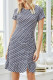 Fashion Street Print Split Joint O Neck Wrapped Skirt Dresses