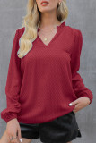 Fashion Street Solid Split Joint V Neck Tops