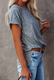 Fashion Casual Solid O Neck T-Shirts