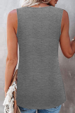 Casual Patchwork Lace Hollowed Out O Neck T-Shirts