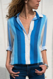 Casual Print V Neck Mid Waist Tops