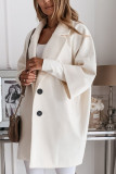 Fashion Casual Adult Solid Buttons Turn-back Collar Outerwear