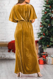 Sexy Elegant Solid Solid Color O Neck Evening Dress Dresses
