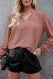 Fashion Street Solid Split Joint V Neck Tops