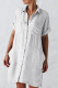 Fashion Casual Solid Split Joint Turndown Collar Straight Dresses