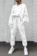 Casual Solid Pocket O Neck Long Sleeve Two Pieces