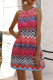 Fashion Street Print Split Joint O Neck A Line Dresses